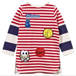 Stella McCartney Kids Kora stripped dress badges